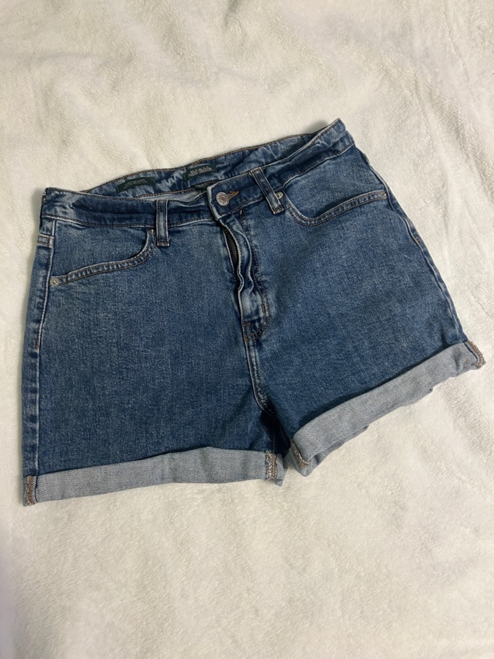 Denim Roll-Cuff Jean Shorts